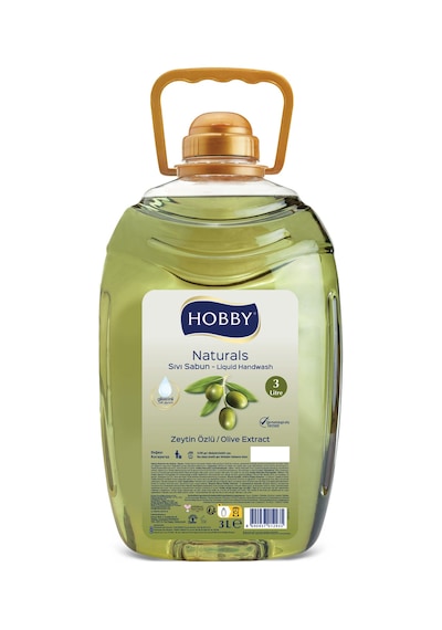 3 Adet Hobby Naturals Zeytin Sıvı Sabun 3 L