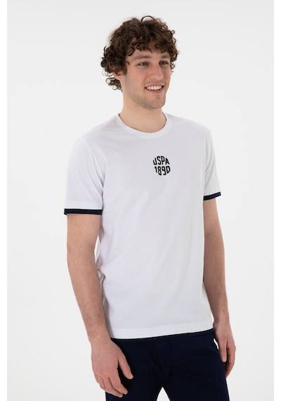 U.S. Polo Assn. Erkek Regular Fit Bisiklet Yaka Beyaz Tişört 50306900-VR013