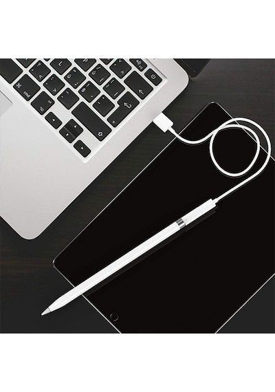 Ally Apple Uyumlu iOS Pen Pencil Kalem Usb Şarj Cihazı Lightning Adaptörü-Beyaz (364762889)