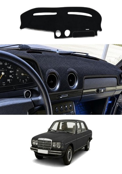 Mercedes-benz - W123 1975-1985 Uyumlu Torpido Koruma Kılıfı - Siyah Şeritli