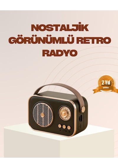 Retro - 87 - Bluetooth Radyo Nostaljik Tasarım, Tf Kart Ve - Csmo-tex - Usb Destekli