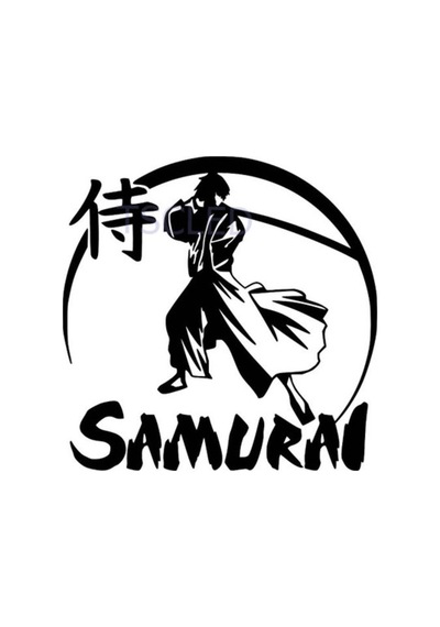 Ninja Büyük Japon Samuray Savaşçı Araba Sticker