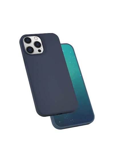Apple Uyumlu iPhone 13 Pro Max Uyumlu Zore Silk Silikon-lacivert Lacivert -