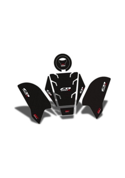 GP Kompozit Honda CB650R 2019-2023 Uyumlu Tank Pad Seti Karbon
