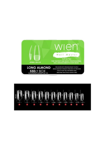 Yeni Nesil Protez Tırnak Jel Tips Soft Gel Tips Long Almond Uzun Badem 550 Adet