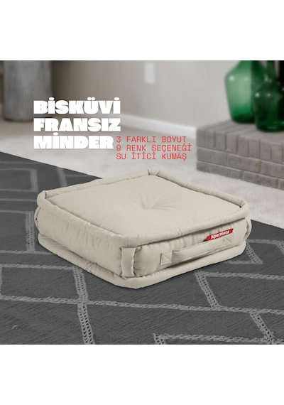 Xpermate Bisküvi Minder Petek Önü Fransız 45x45x14 Bej