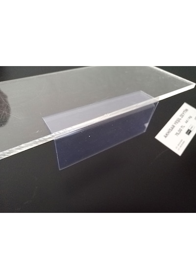 Şeffaf Etiket 10 Adet Pvc Etiketlik Cam Raflar İçin 5-6 Mm Kalınlıkta Cam Raf