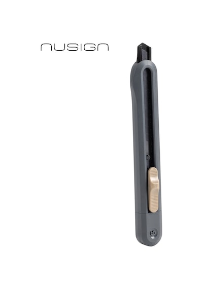 Nusıgn Maket Bıçağı 9mm Sk5 Çelik 13 Parça Kırılabilir Bıçak Gri