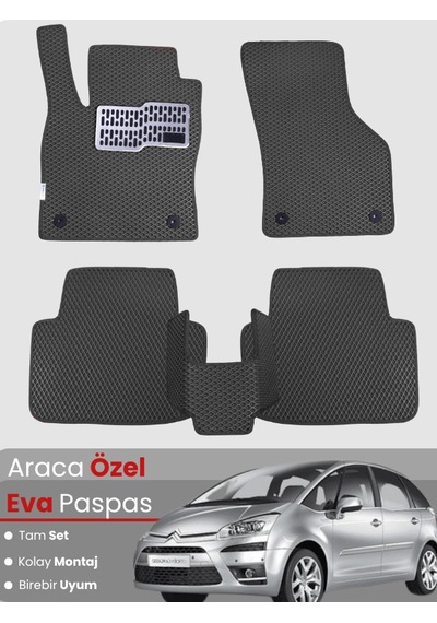 Citroen C4 Picasso 2006-2012 Uyumlu Eva Paspas Tam Set Araca Özel,su Geçirmez,kolay Montaj 277