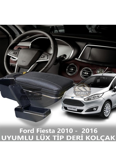 Ford Fiesta 2010 - 2016 Uyumlu Premium Deri Kol Dayama Kolçak Lüx Tip