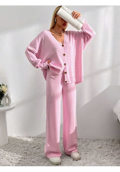 Sayzen Your Shine Basic Hirka Pantolon Alt-üst Takim Sy-2513 Pembe