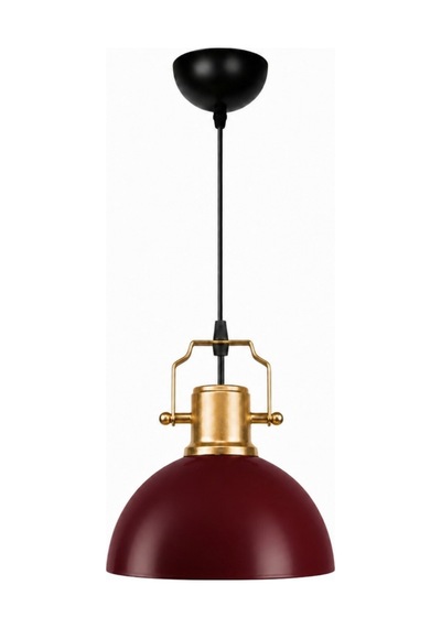 Haus Minimal Gold Detaylı Metal Wine Red Sarkıt Küçük Alanlara Uygun Mutfak Koridor Avize Kırmızı
