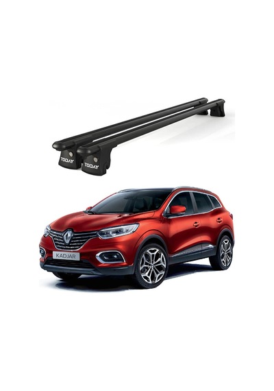 Trio-ıı Renault Kadjar 2016 Ve Sonrası Uyumlu Siyah Kilitli Ara Atkı 120cm Port Bagaj Tavan Barı