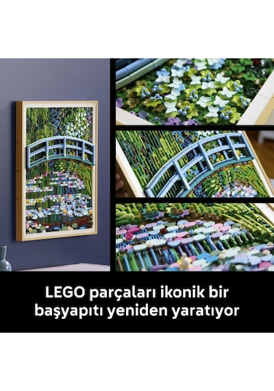 LEGO® Art Claude Monet – Nilüfer Gölü Üzerinde Köprü 31220 - Yetişkinler için Empresyonist Tablo Yapım Seti (3179 Parça)