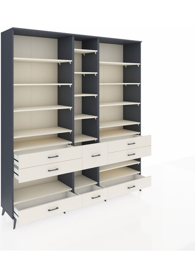Hyperion Dolap 19 Raflı 8 Çekmeceli 220x44x243 Antrasit-aytaşı/aytaşı Aytası/aytası Hyperion Dolap 19 Raflı 8 Çekmeceli 220x44x243 Antrasit-aytaşı/aytaşı Aytası/aytası