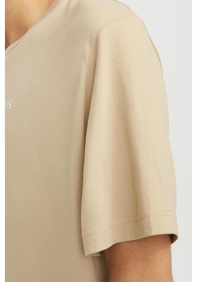 Jack & Jones Erkek T Shirt 12217167 Ekru