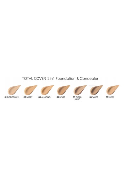 Total Cover 2si1 Arada Kapatıcı Ve Fondöten No: 11 Nude - 30 Ml Çok Renkli