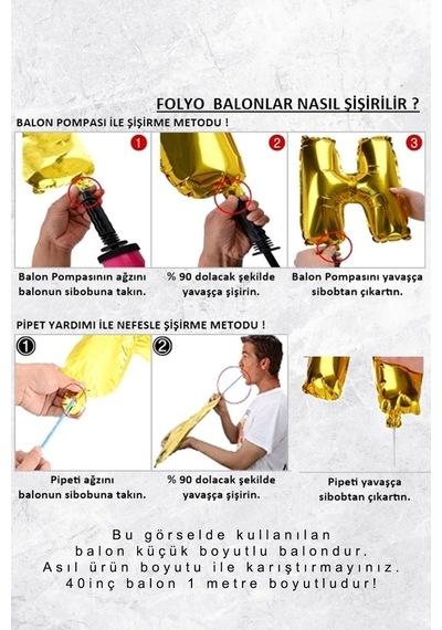 O Harfi Folyo Balon Gold 100 Cm 40 Inç 1 Metre Altın Çok Renkli