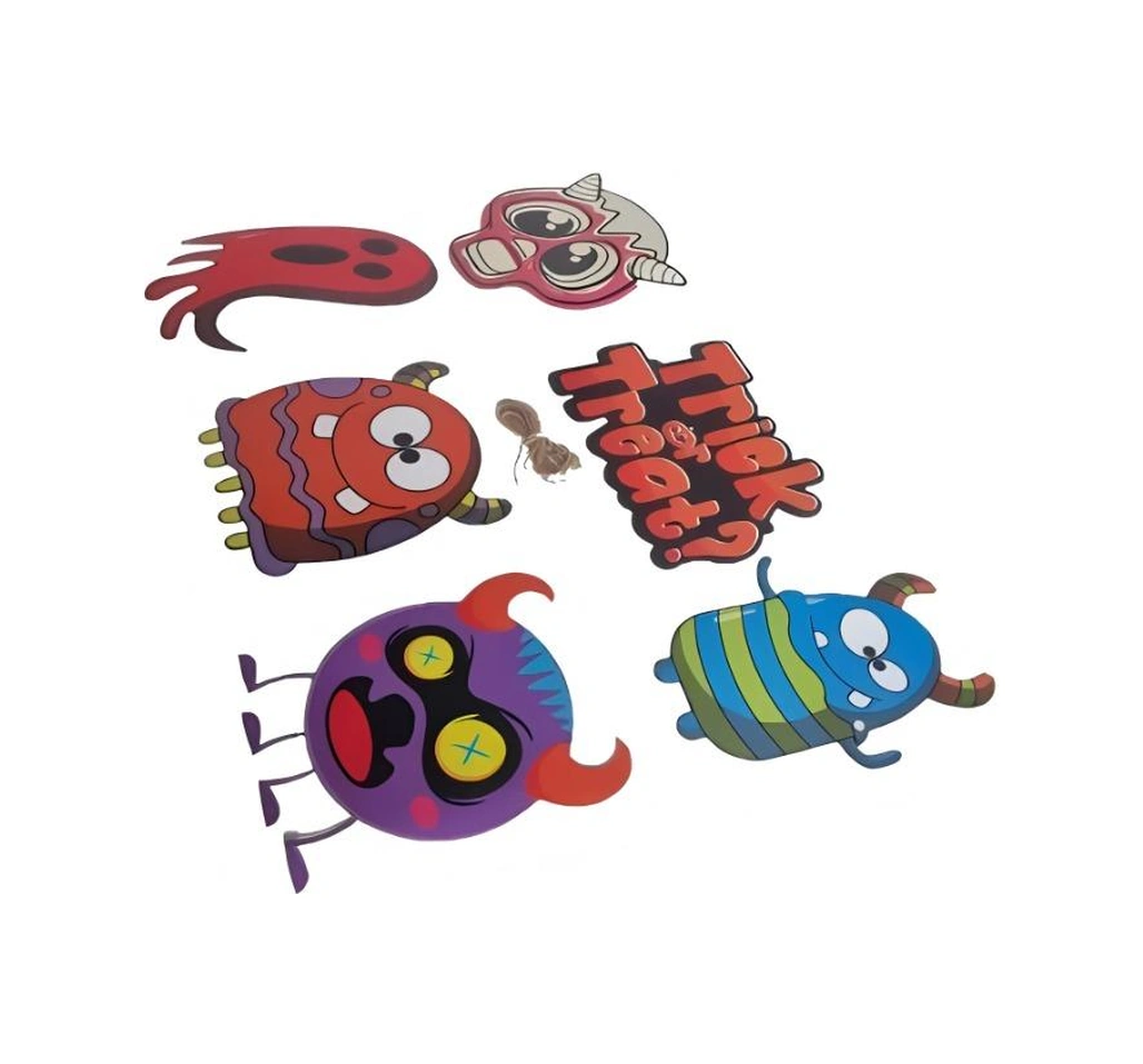 Halloween Cadılar Bayramı Banner Monster 6 Figür Diğer