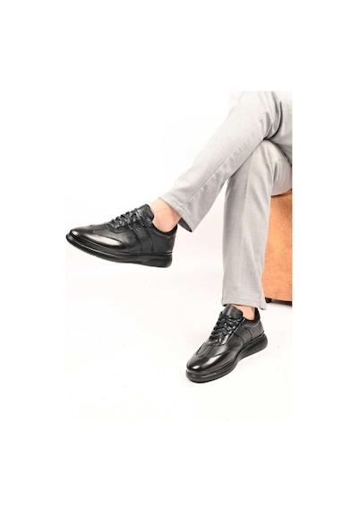Bestello Bağcıklı Casual Eva Taban Hakiki Deri 333-1712 Erkek Ayakkabı Siyah