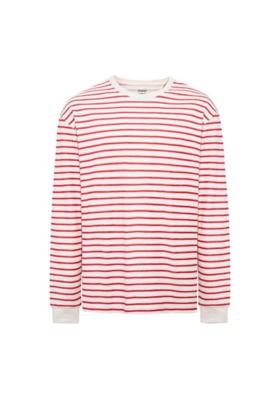 Mavi M0613157-91392 Çizgili Uzun Kollu Tişört Erkek T-shirt Kırmızı