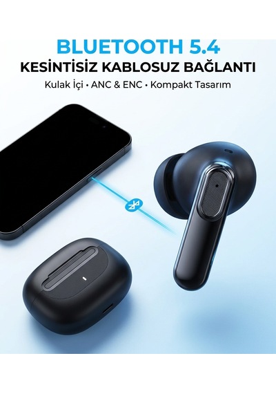 Bezos Snk-9000 Siyah Anc & Enc Kablosuz Bluetooth Kulaklık 5.4 Kulak İçi Kulaklık Nıda