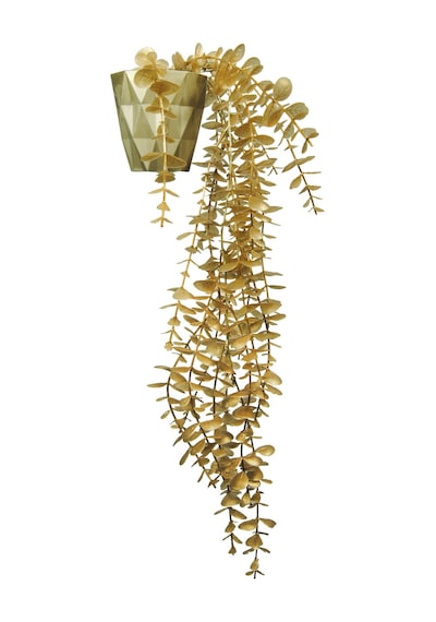 Gold Okaliptus 45 Cm New Collection Gold Elmas Saksıda Yapay Sarkan Bitki Gold