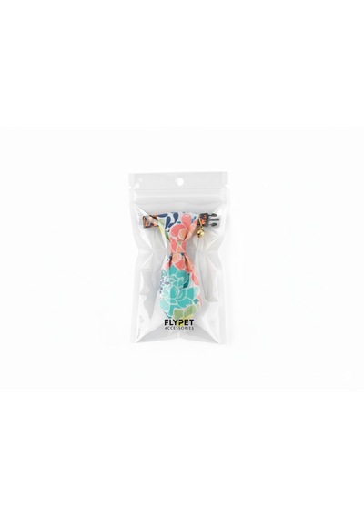 Flypet Renkli Çiçek Desen Kravat Kedi Tasma & Yavru Köpek Tasma 13cm-24cm