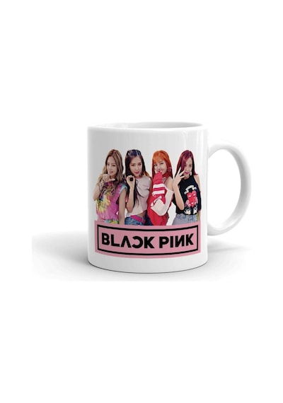 Black Pink Seramik İthal Porselen Seramik Kupa Bardak Çok Renkli