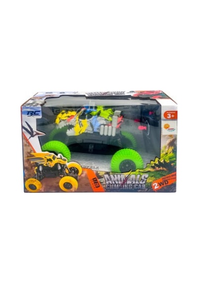Uzaktan Kumandalı Araba Off-road Canavar Kamyon 1:20 Ölçek Çift Motorlu Süspansiyonlu Rc Yeşil