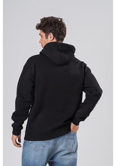 Coal City Erkek Siyah 3 İplik Şardonlu Oversize Kapüşonlu Sweatshirt Yumuşak Dokulu Coal City Erkek Siyah 3 İplik Şardonlu Oversize Kapüşonlu Sweatshirt Yumuşak Dokulu