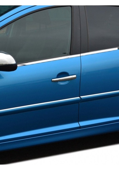 Peugeot 207 2006-2012 Modeller Arası Krom Cam Çıtası 4 Parça Paslanmaz Çelik