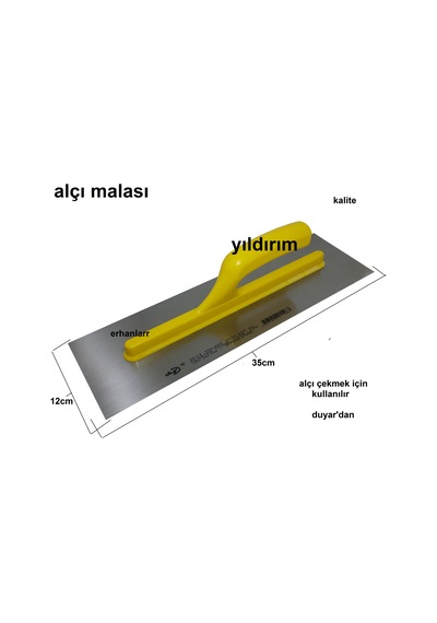 Alçı Malası Alçı Sıvama Malası 35 Lık Çelik