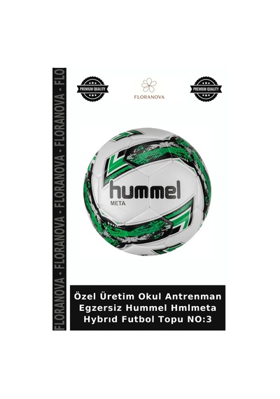 Özel Üretim Okul Antrenman Egzersiz Hummel Hmlmeta Hybrıd Futbol Topu No:3 Çok Renkli