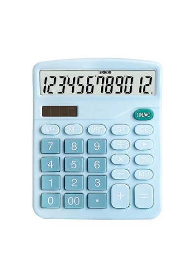 Pm-24066 12 Basamaklı Solarlı Elektronik Hesap Makinesi Beyaz - Çok Renkli