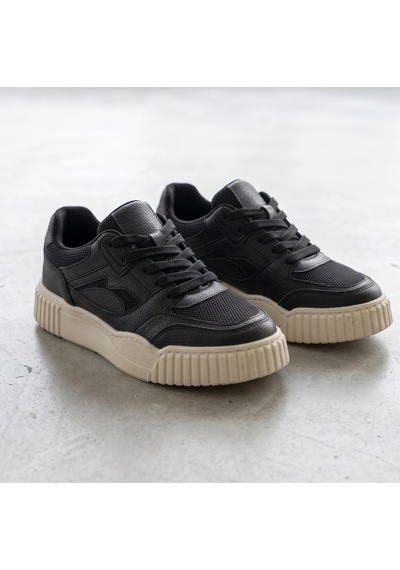 In Step Premium Serisi Kalın Tabanlı Siyah Kadın Sneaker