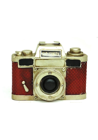 Peanelife Dekoratif Metal Fotoğraf Makinesi Obje Biblo Vintage