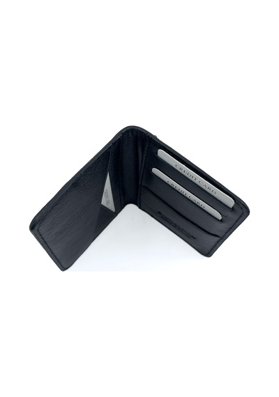 Bons Deri Hakiki Deri Kartlık, Minimalist Unisex Cüzdan Ve Kredi Kartlık Modeli - Siyah
