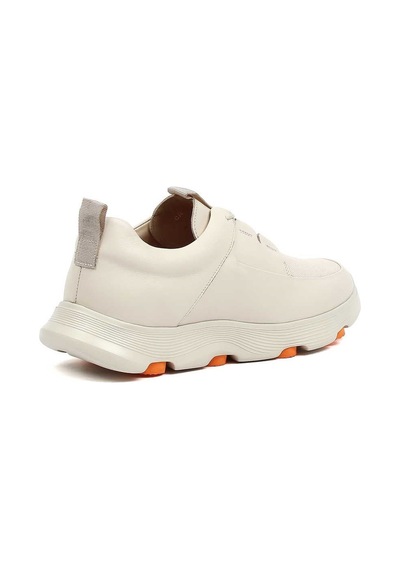 Erkek Bej Deri Sneaker