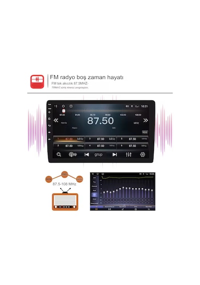Reidan 10"inç Oto Araç Hd Ekran Carplay Dokunmatik Radyo Teyp Multimedya