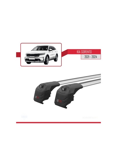 Kia Sorento Mq4 2021 Ve Sonrası Arası İle Uyumlu Ace-2 Ara Atkı Tavan Barı Gri