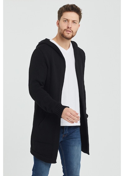 Tarz Cool Erkek Siyah Desenli Triko Hırka- Hrk8085r03s Siyah
