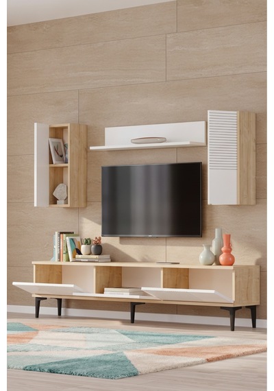 Tvr1819db Corsa Tv Ünitesi Takımı Safirmeşe-beyaz 180cm Safirmeşe - Beyaz