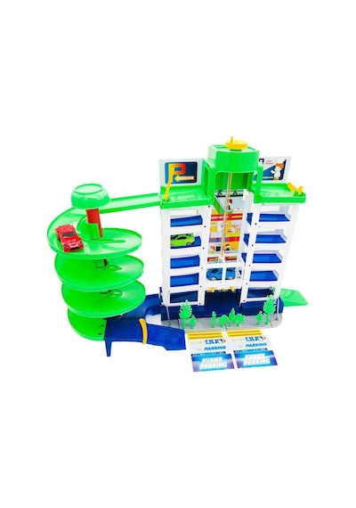 Toysan Oyuncak Asansörlü Garaj Seti Toy-41, 3'lü Arabalı Garaj Seti