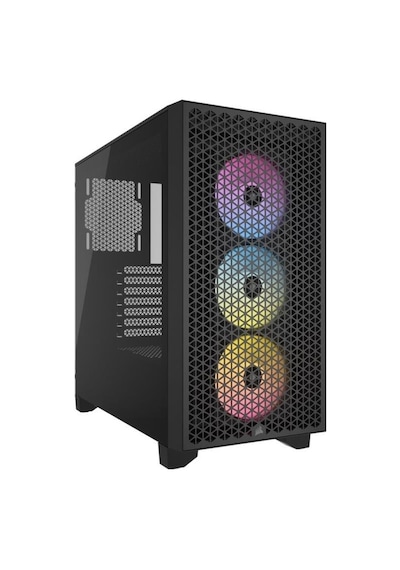 Corsair İcue 3000d Rgb Airflow Siyah Temperli Cam Atx Mid Tower Gaming Kasa Cc-9011255-eu - Teşhir