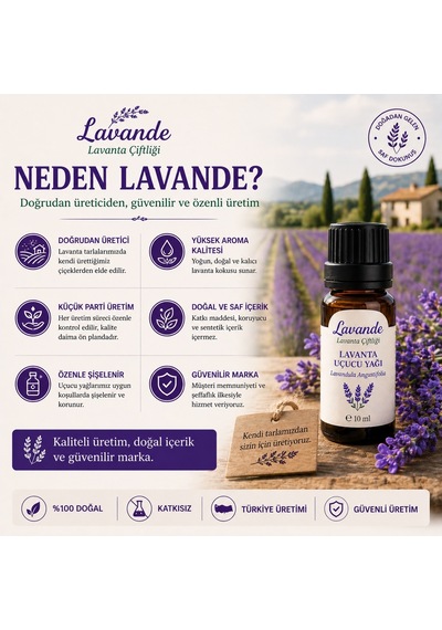 Lavande Lavanta Çiftliği Lavanta Yağı L.Angustifolia RollOn 10 ML