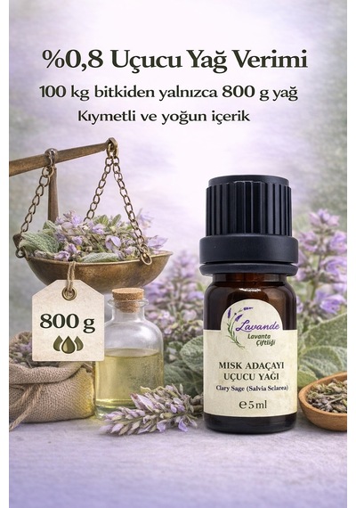 Lavande Lavanta Çiftliği Misk Adaçayı Uçucu Yağı 5 ML