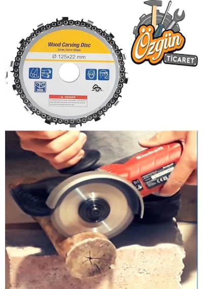 Zincirli Ispiral Kesici Disk 115 Mm Ağaç Kesme Diski Küçük 115mm