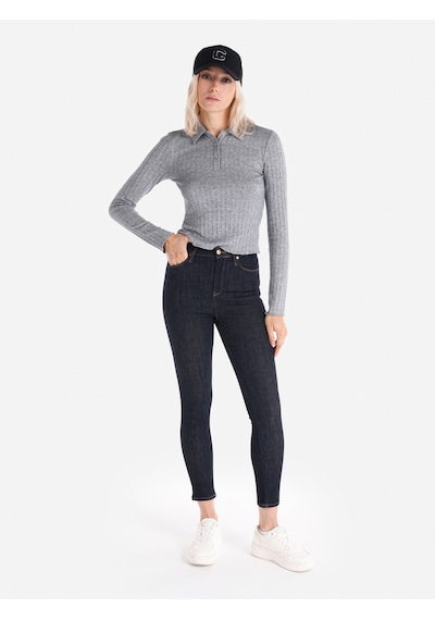 Colin's Colins 760 Diana Süper Slim Fit Yüksek Bel Dar Paça Mavi Kadın Pantolon Cl1066391 Denim