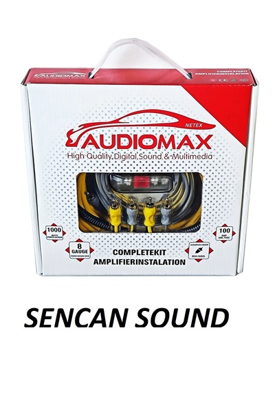 Audiomax 8 Awg 1000watt Full Amfi Kablo Takımı Y Fis Kablo  - Sencan Sound